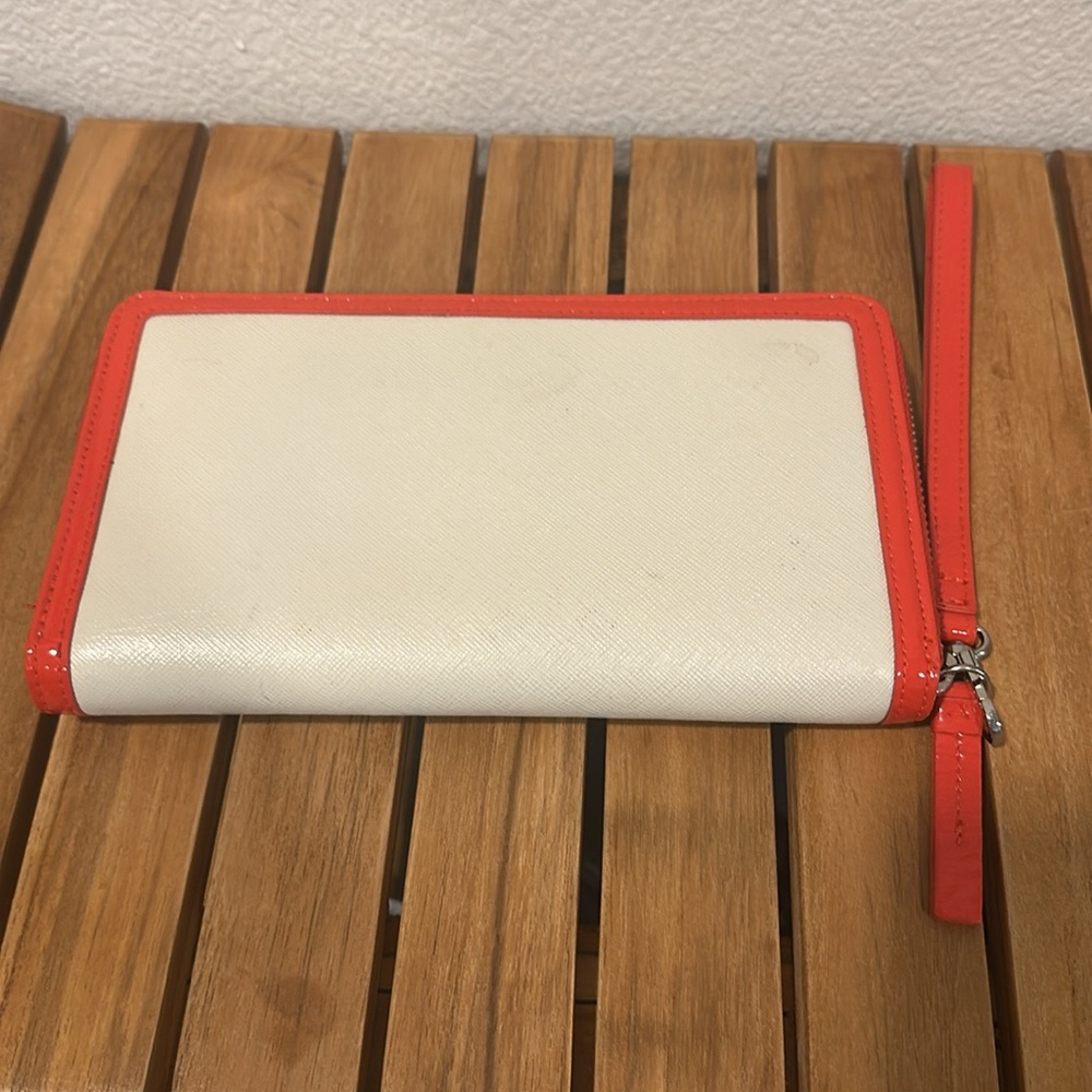 White and Orange Wallet - Picture 3 of 8
